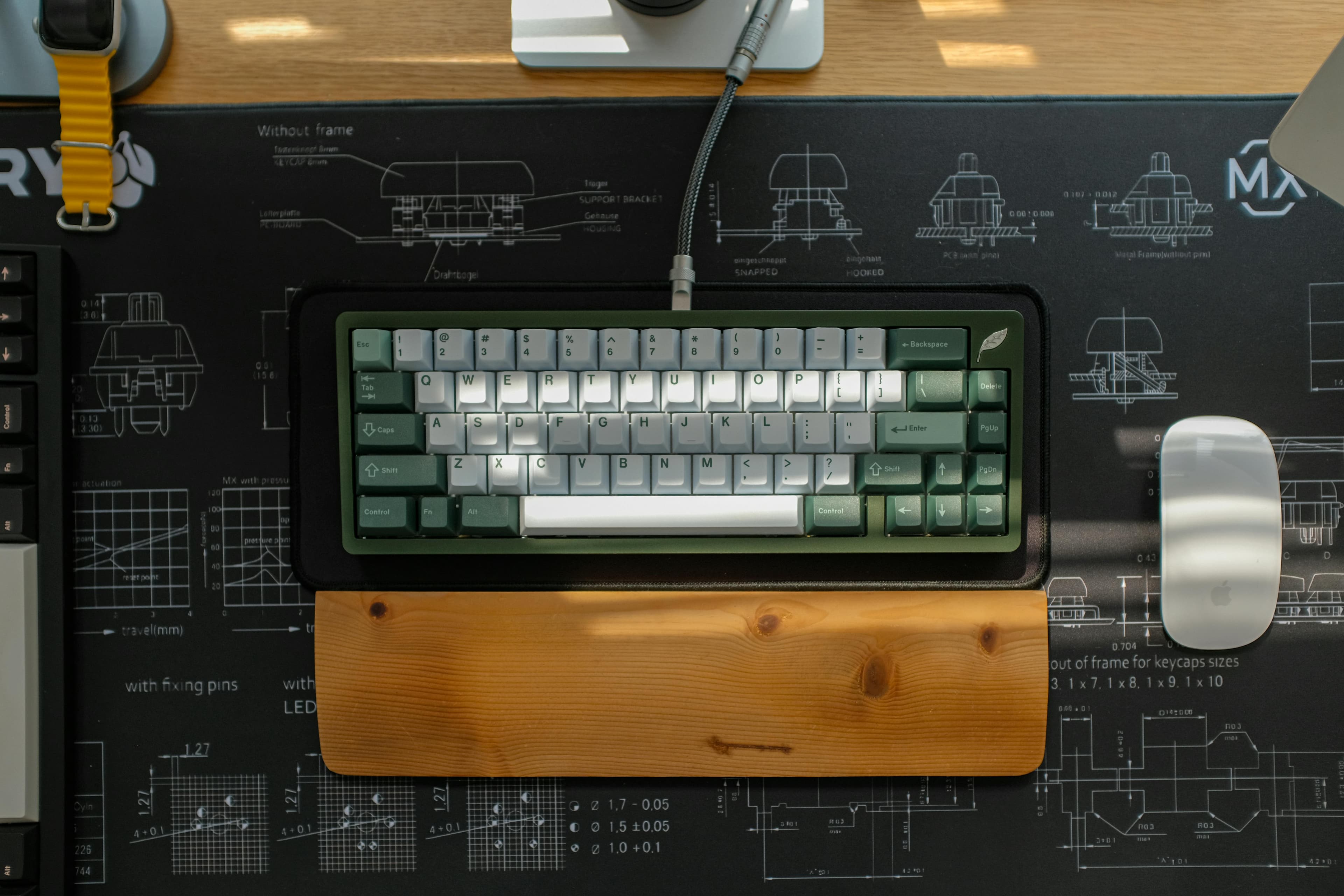 Góc máy nhấn vào bố cục keycap nổi bật